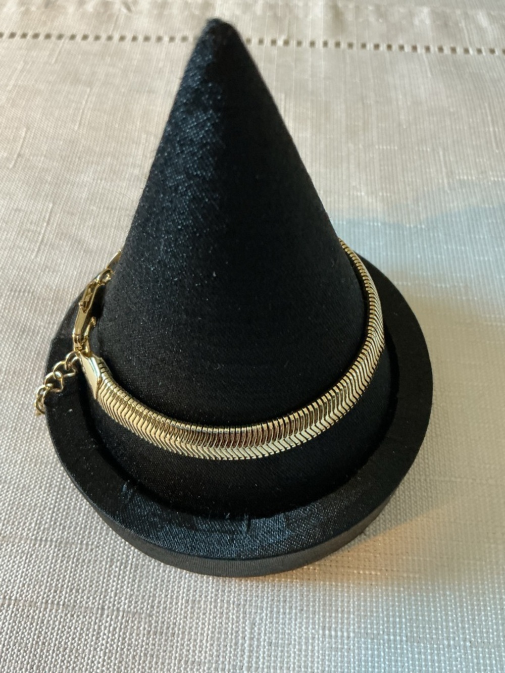 Herringbone Gold Tone Bracelet - Picture 4 of 4